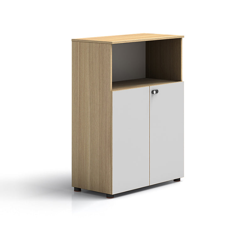 Contemporary Lateral Filing Cabinet Engineered Wood File Cabinet with Lock and Storage