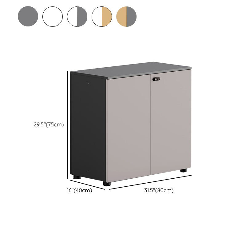 Contemporary Lateral Filing Cabinet Engineered Wood File Cabinet with Lock and Storage