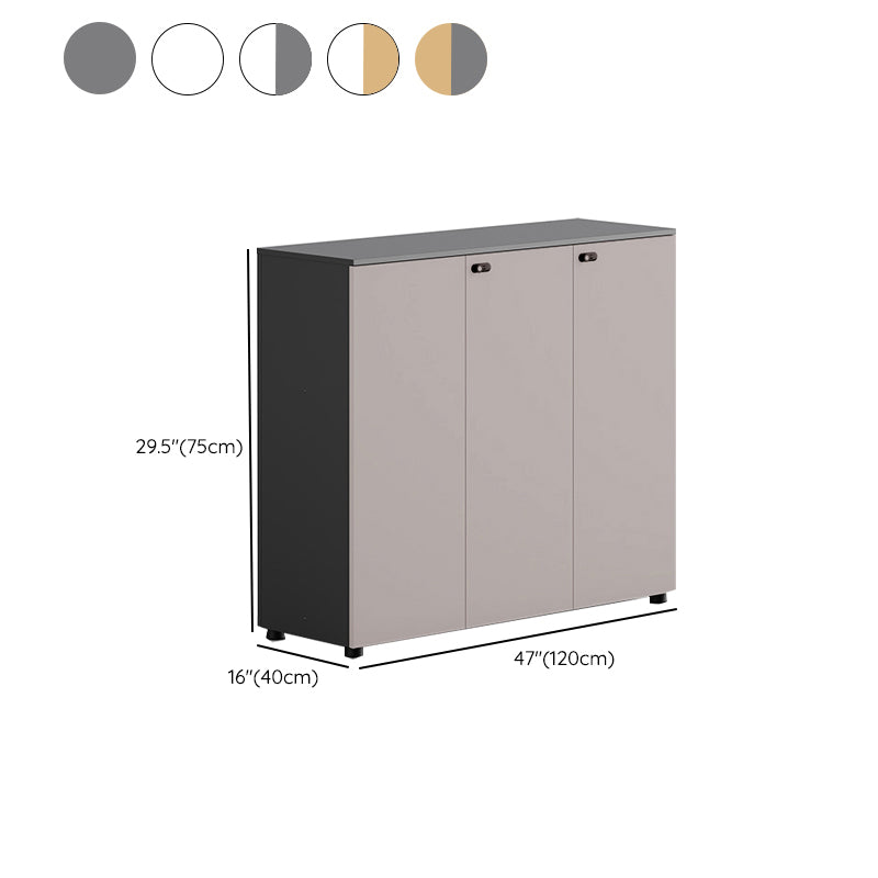 Contemporary Lateral Filing Cabinet Engineered Wood File Cabinet with Lock and Storage