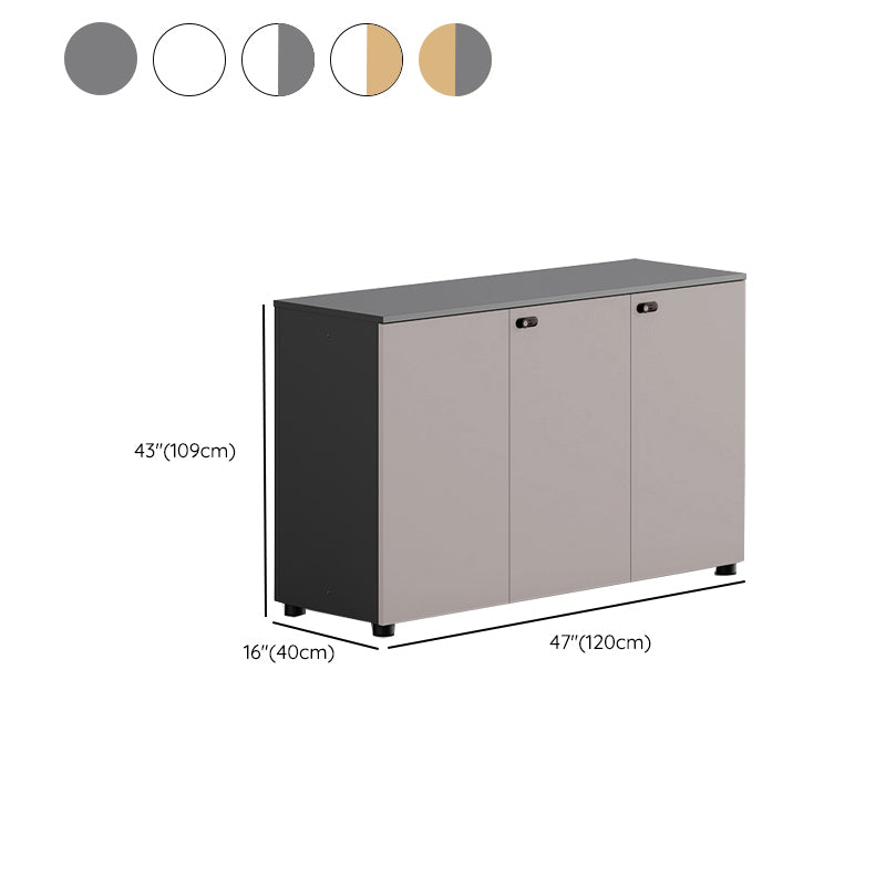 Contemporary Lateral Filing Cabinet Engineered Wood File Cabinet with Lock and Storage