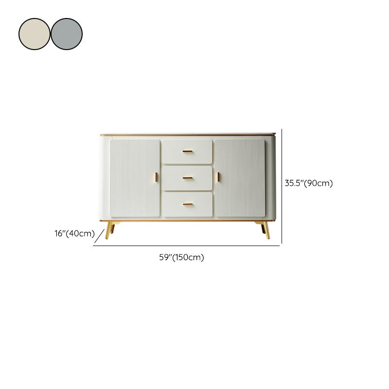 Modern Style Adjustable Shelving Buffet Sideboard Dining Room Engineered Wood Credenza