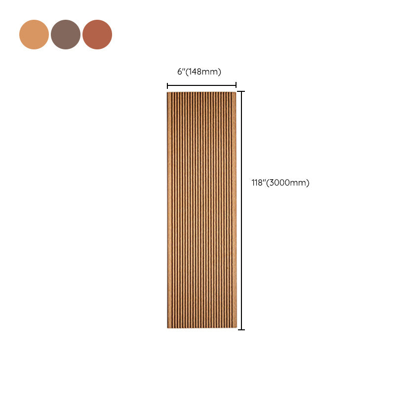 WPC Outdoor Flooring Modern Style Waterproof Rectangle Texture Effect Nail Flooring