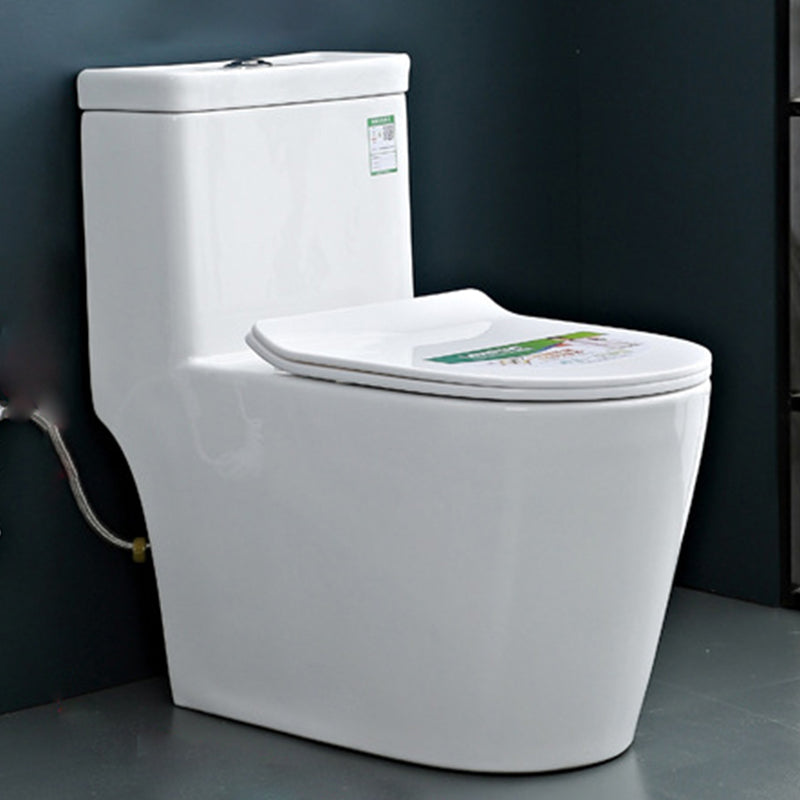 Modern Floor Mount Flush Toilet White Urine Toilet with Seat for Bathroom