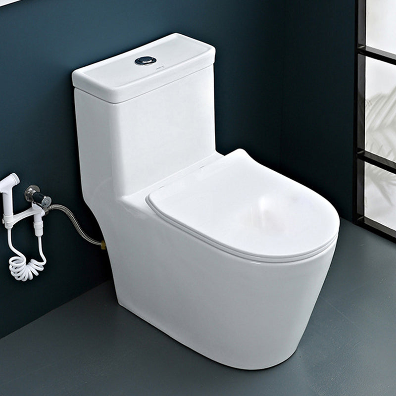 Modern Floor Mount Flush Toilet White Urine Toilet with Seat for Bathroom