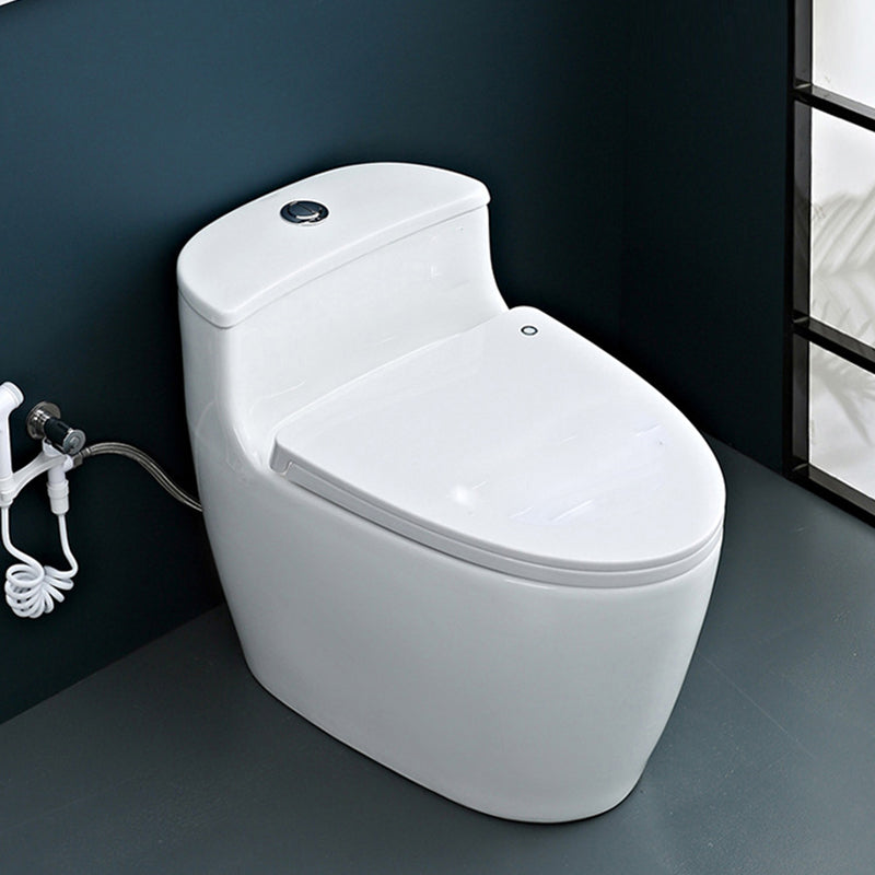 Modern Floor Mount Flush Toilet White Urine Toilet with Seat for Bathroom