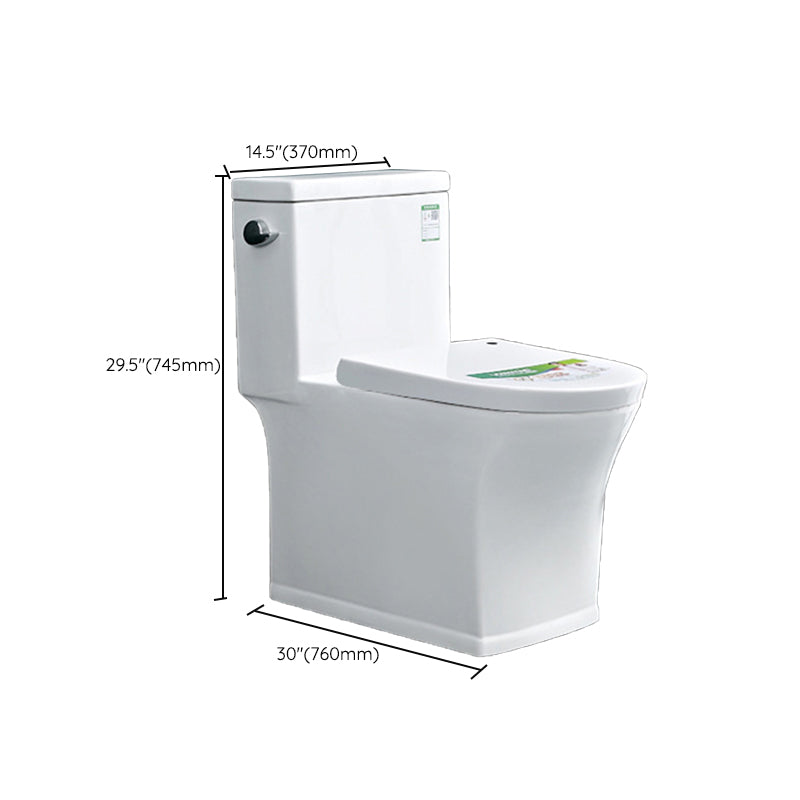 Modern Floor Mount Flush Toilet White Urine Toilet with Seat for Bathroom