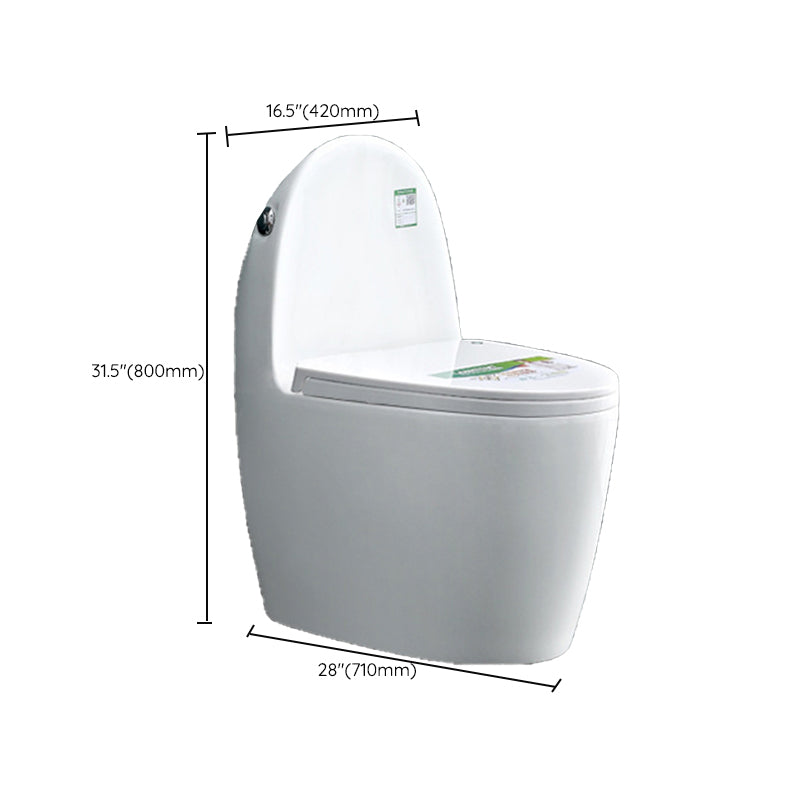 Modern Floor Mount Flush Toilet White Urine Toilet with Seat for Bathroom