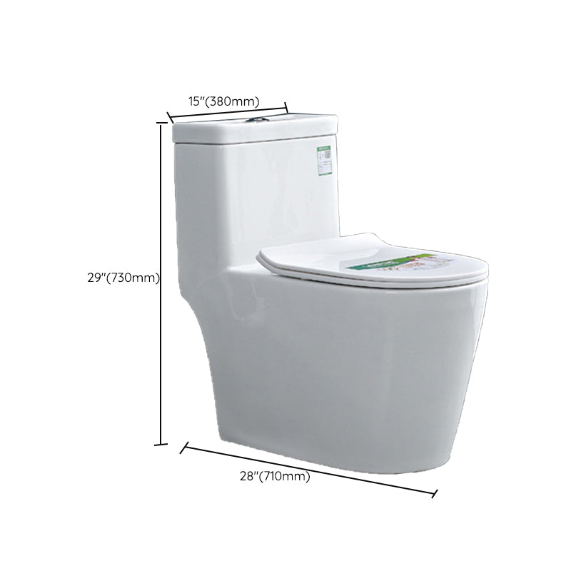 Modern Floor Mount Flush Toilet White Urine Toilet with Seat for Bathroom