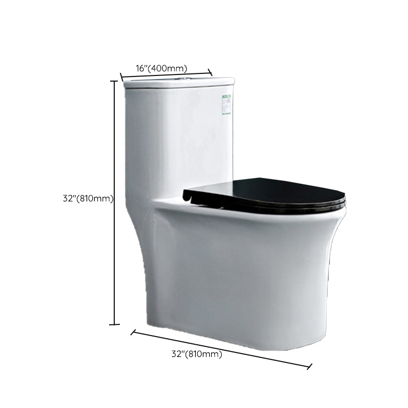 Modern Floor Mount Flush Toilet White Urine Toilet with Seat for Bathroom