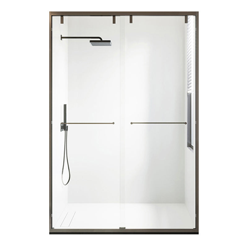 Transparent Double Sliding Shower Bath Door Scratch Resistant Shower Doors