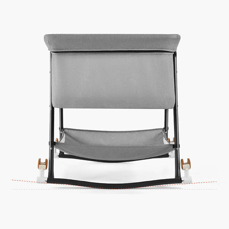 Gliding Crib Cradle Square Metal Cradle with Canopy for Newborn