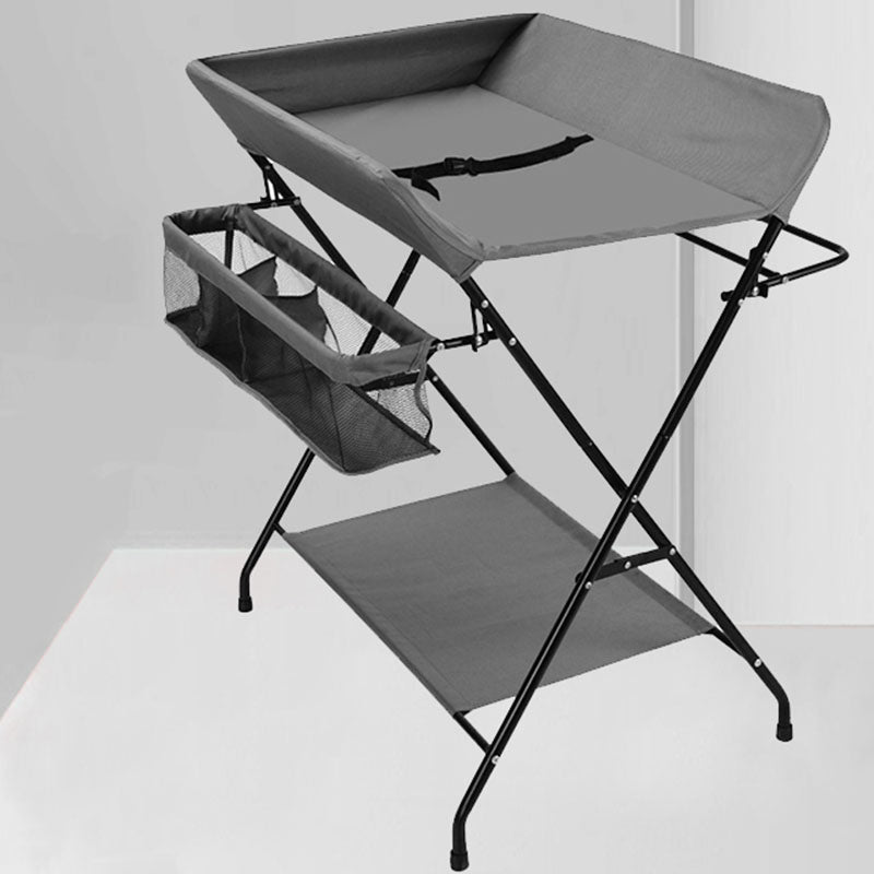 Folding Changing Table Portable Basket Changing Table with Pad