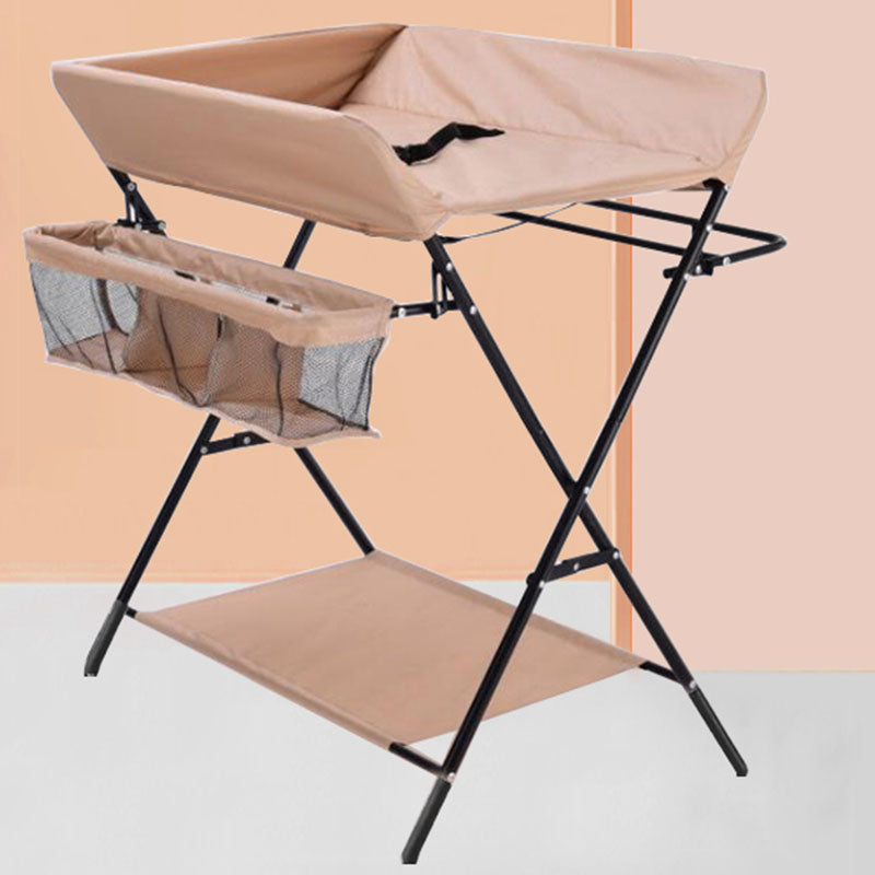 Folding Changing Table Portable Basket Changing Table with Pad