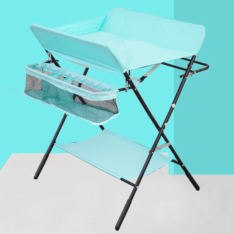 Folding Changing Table Portable Basket Changing Table with Pad