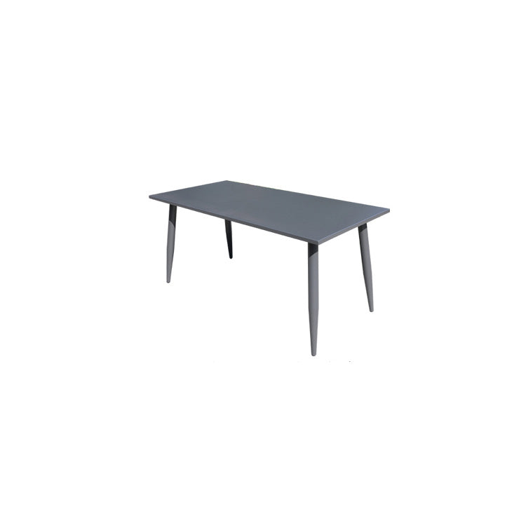 Contemporary Gray Dining Table Metal Bistro Table with Water Resistant