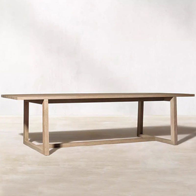 Solid Wood Dining Table with Water Resistant Contemporary Patio Table