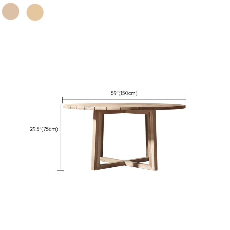 Solid Wood Dining Table with Water Resistant Contemporary Patio Table