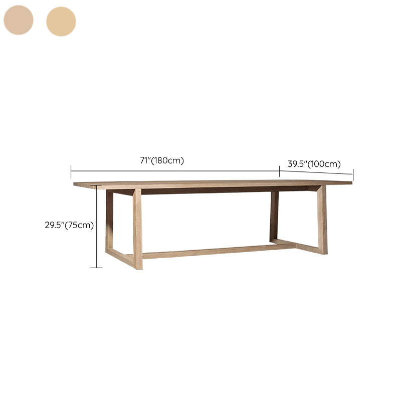 Solid Wood Dining Table with Water Resistant Contemporary Patio Table