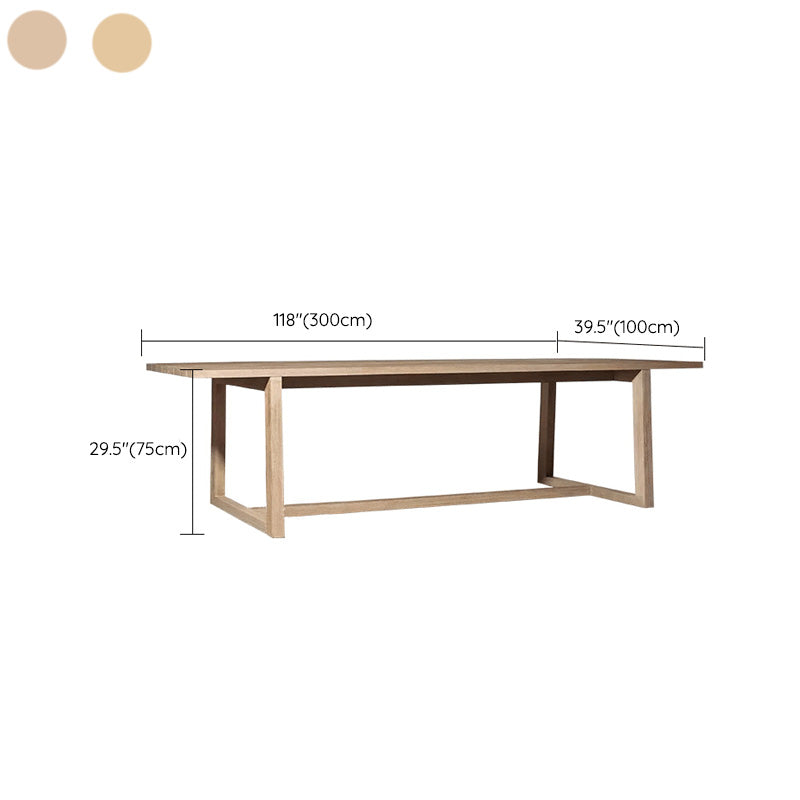 Solid Wood Dining Table with Water Resistant Contemporary Patio Table