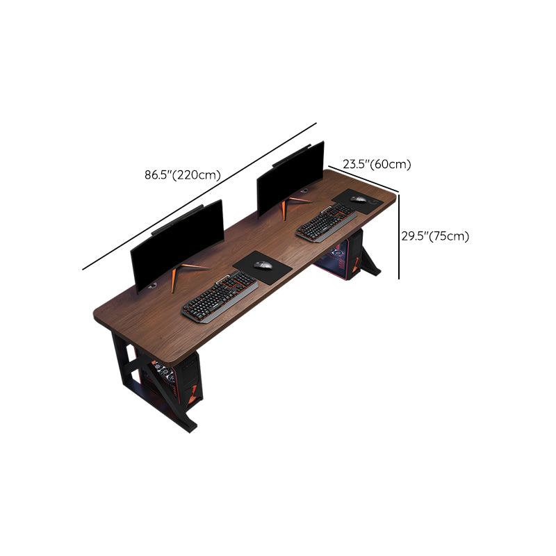 Contemporary Solid Wood Computer Desk Home Office Desk , 29.5 Inch High