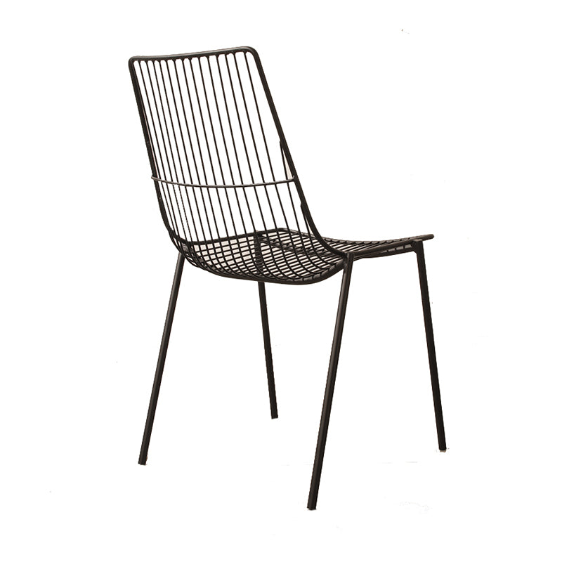 Metal Stacking Outdoors Dining Chairs Modern Patio Dining Chair