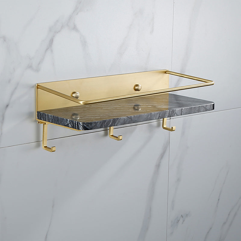 Contemporary Golden Bath Hardware Set Brass& Marble Bathroom Accessory Kit