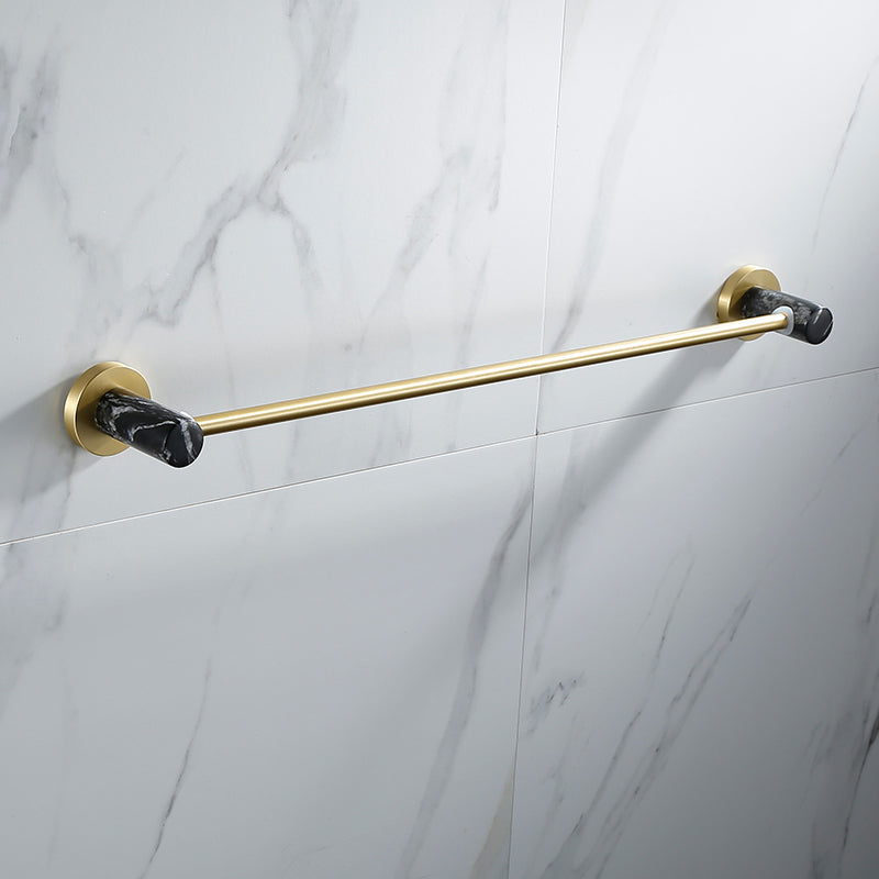 Contemporary Golden Bath Hardware Set Brass& Marble Bathroom Accessory Kit