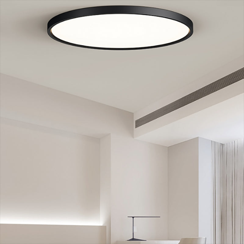 Circular Flush Mount Fixture Modern 1 Light Metal Flush Mount Light