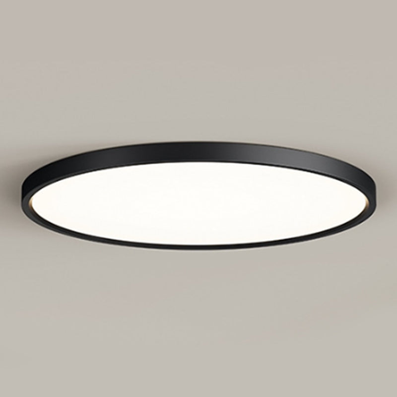 Circular Flush Mount Fixture Modern 1 Light Metal Flush Mount Light