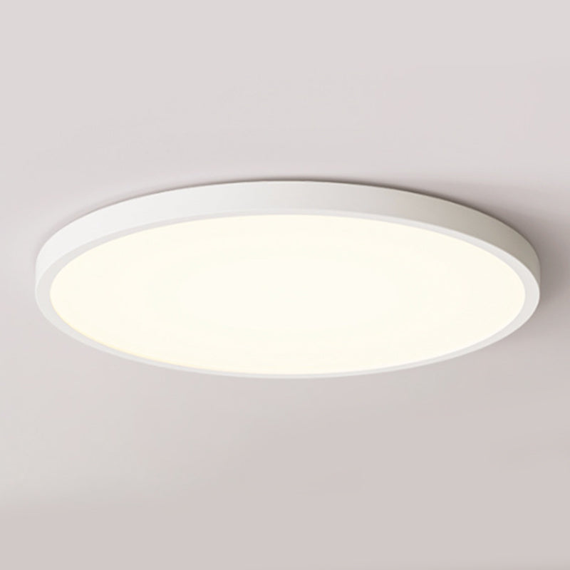 Circular Flush Mount Fixture Modern 1 Light Metal Flush Mount Light