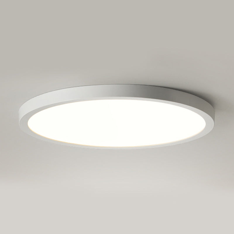 Circular Flush Mount Fixture Modern 1 Light Metal Flush Mount Light