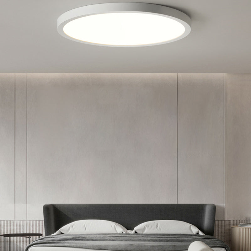 Circular Flush Mount Fixture Modern 1 Light Metal Flush Mount Light