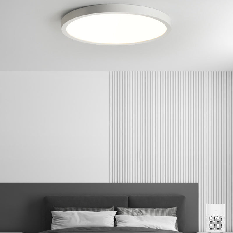 Circular Flush Mount Fixture Modern 1 Light Metal Flush Mount Light