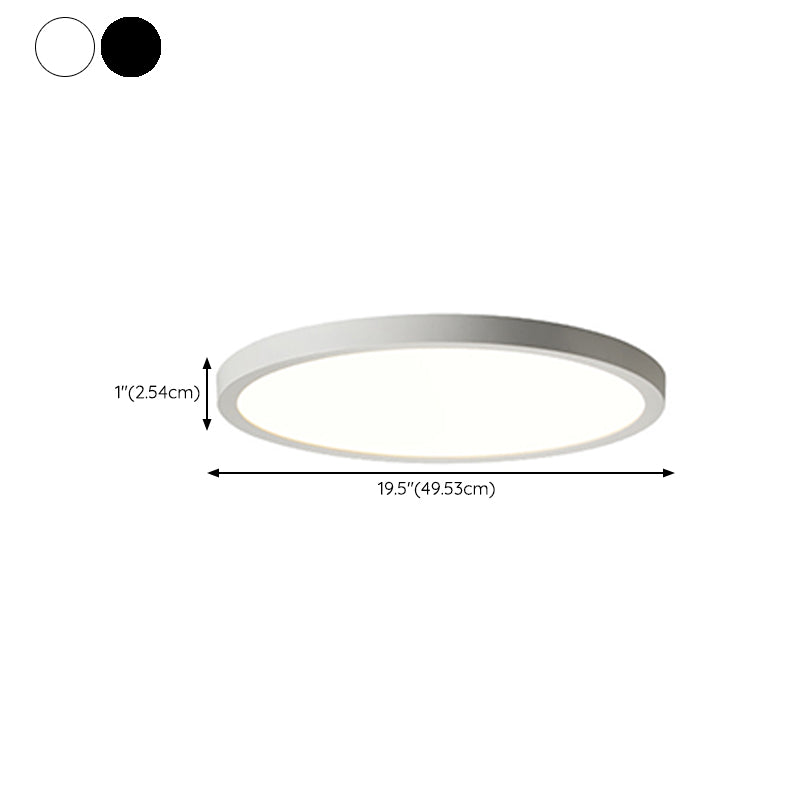 Circular Flush Mount Fixture Modern 1 Light Metal Flush Mount Light