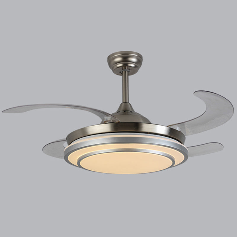 Modern LED Ceiling Fan Light Metal and Acrylic Fan Light Fixture