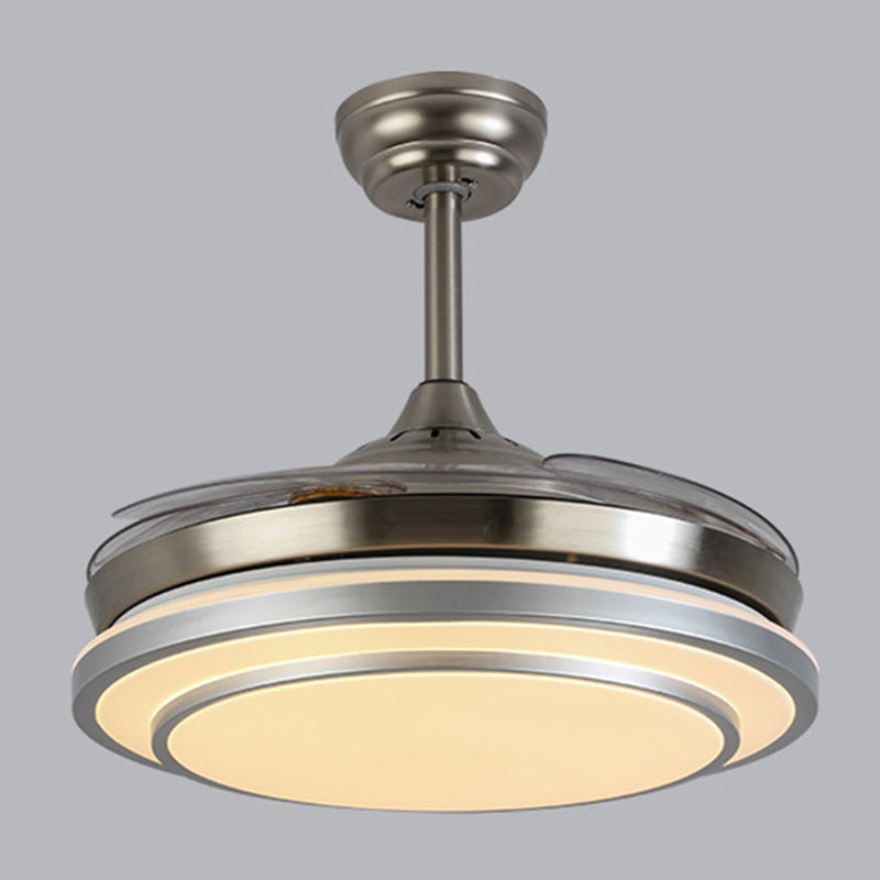 Modern LED Ceiling Fan Light Metal and Acrylic Fan Light Fixture