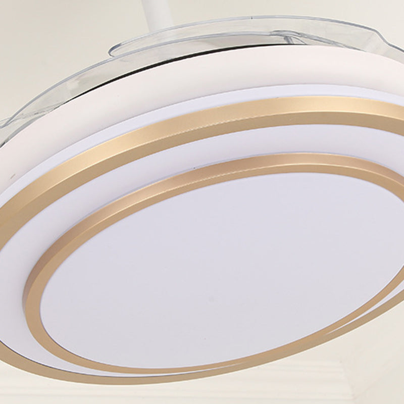 Modern LED Ceiling Fan Light Metal and Acrylic Fan Light Fixture