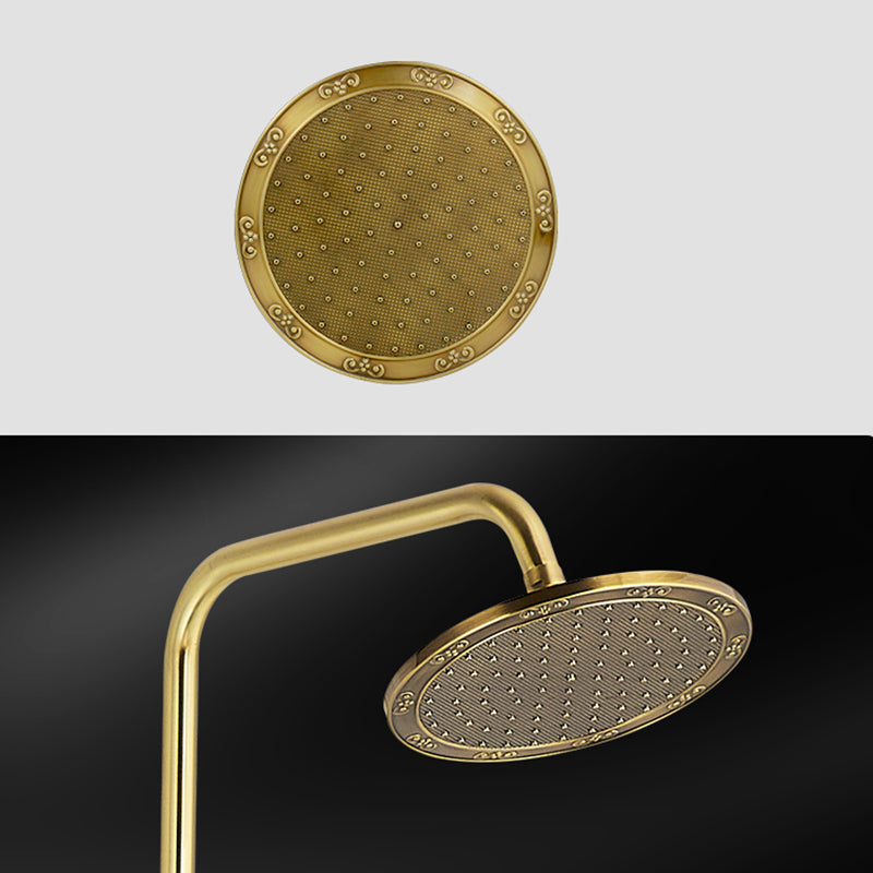 Traditional Style Shower Head in Brass Single Spray Wall-Mount Showerhead