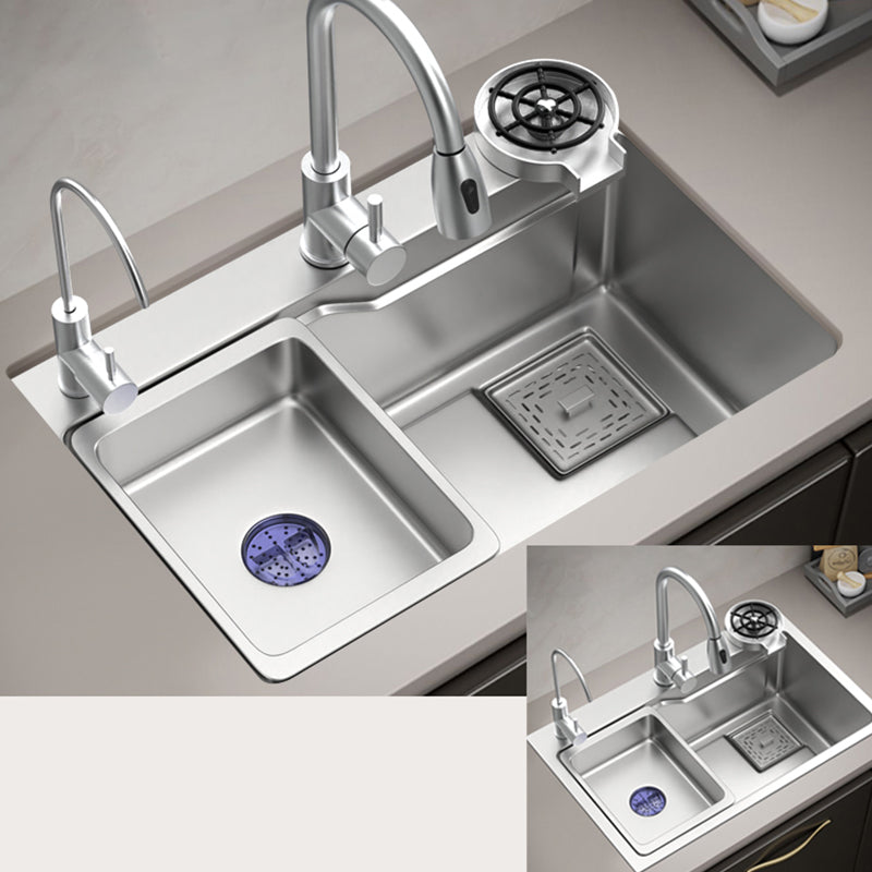 Stainless Steel Kitchen Sink Single Bowl Kitchen Sink with Faucet Included