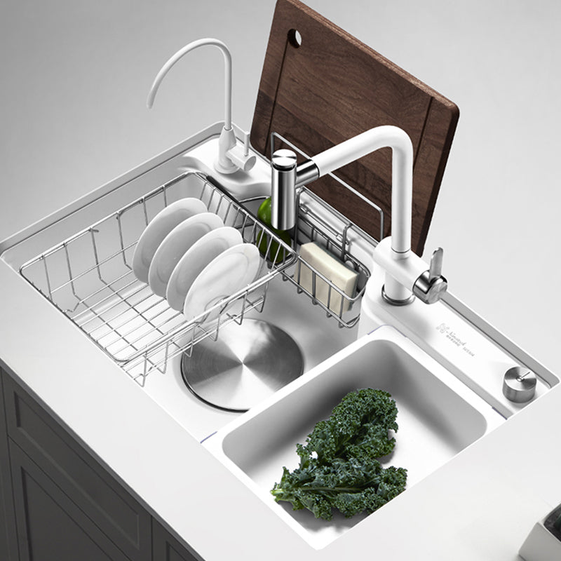 Stainless Steel Kitchen Sink Rectangular 1-Bowl Kitchen Sink with Cutting-Board