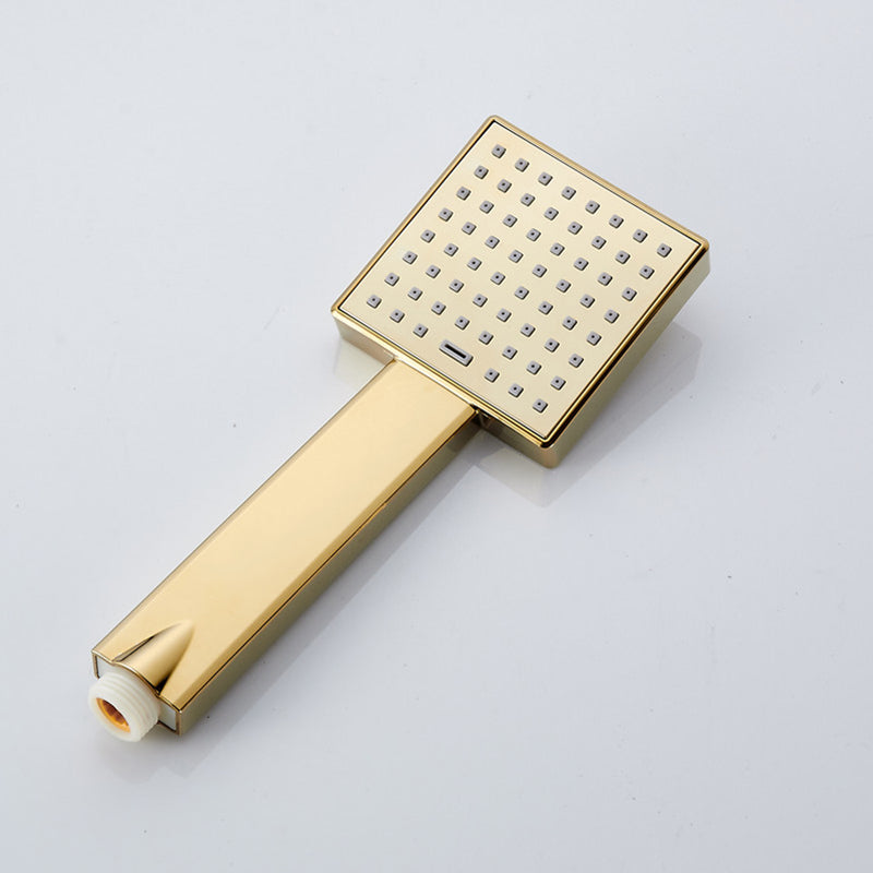 Contemporary Shower Head Square Golden Bathroom Handheld Shower Head