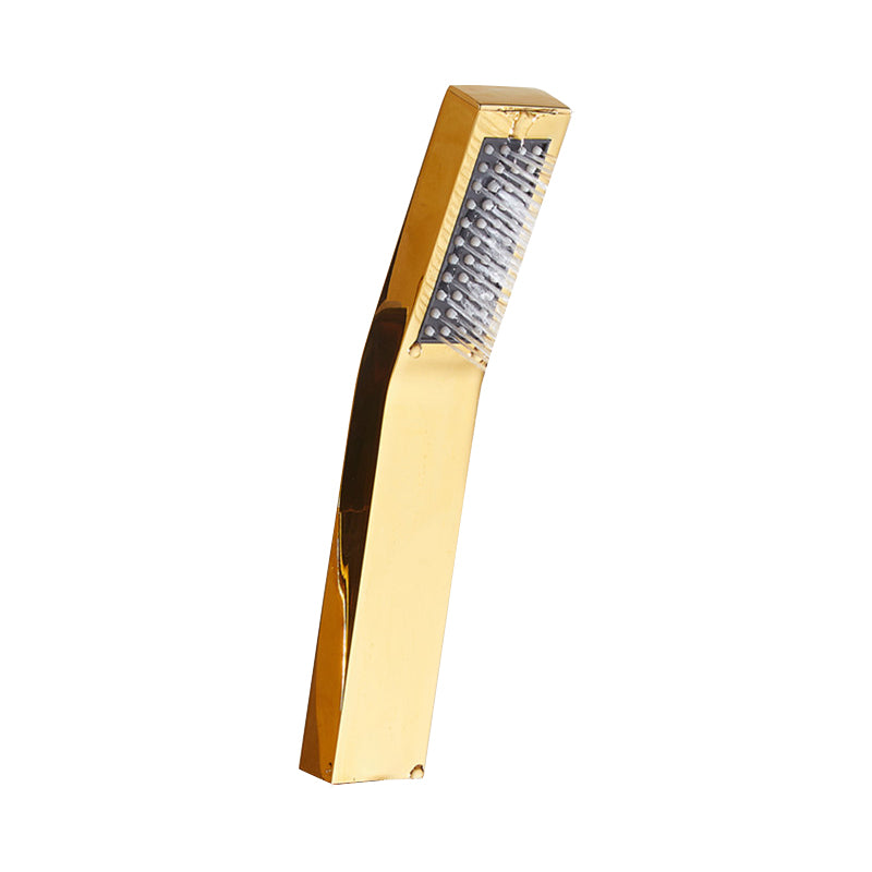 Contemporary Shower Head Square Golden Bathroom Handheld Shower Head