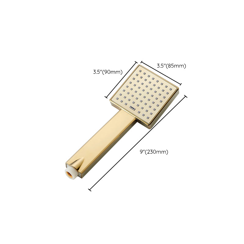 Contemporary Shower Head Square Golden Bathroom Handheld Shower Head