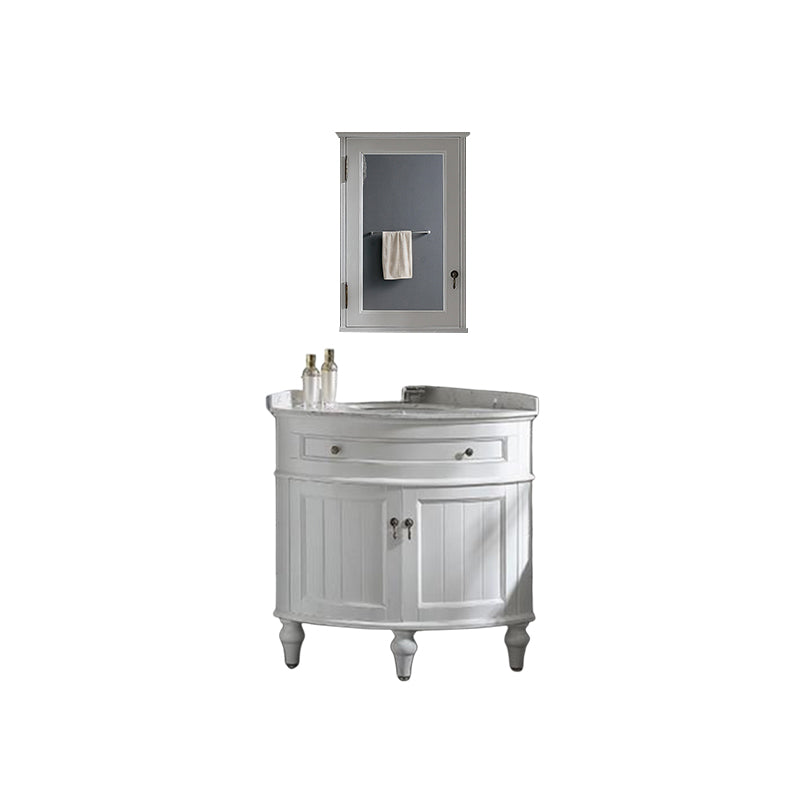 Modern Style Bathroom Sink Vanity Freestanding Vanity with Mirror