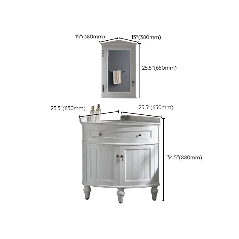 Modern Style Bathroom Sink Vanity Freestanding Vanity with Mirror