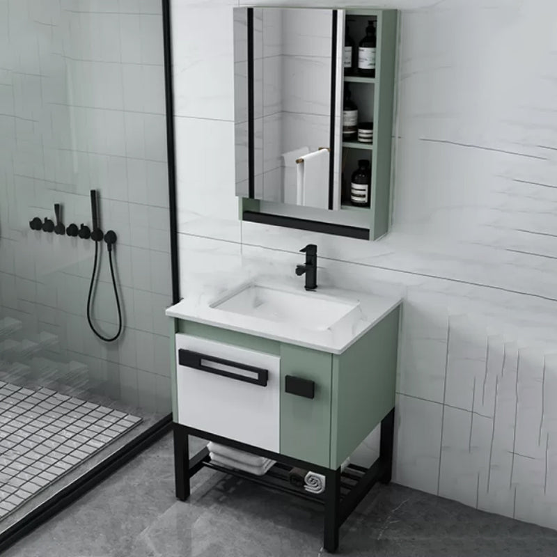 Modern Bathroom Sink Vanity Freestanding Vanity Set with Mirror