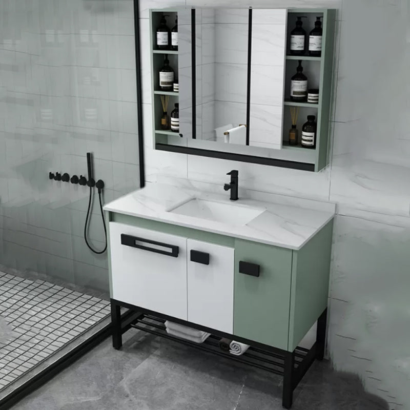 Modern Bathroom Sink Vanity Freestanding Vanity Set with Mirror