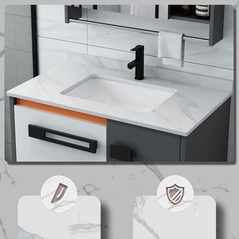 Modern Bathroom Sink Vanity Freestanding Vanity Set with Mirror