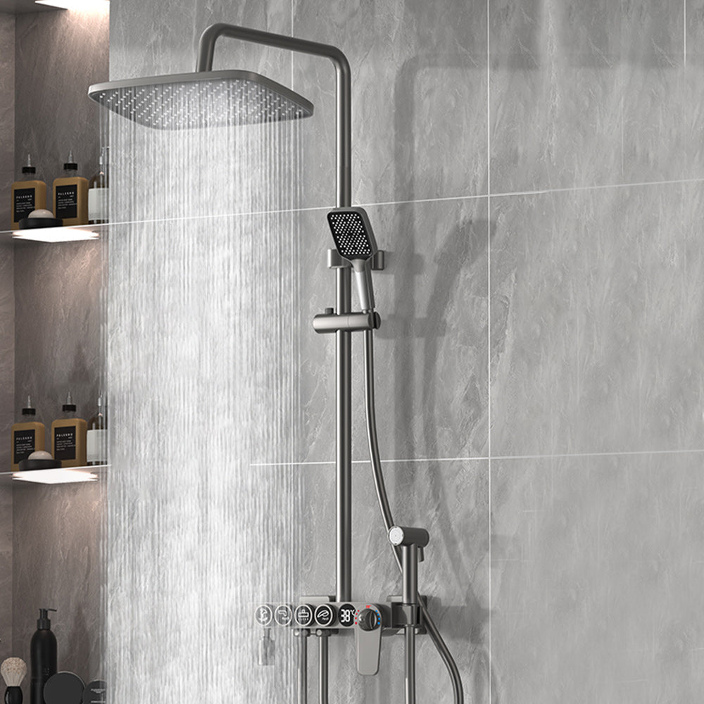 Modern Shower Combo Brass Handheld Shower Head Wall Mounted Shower Set