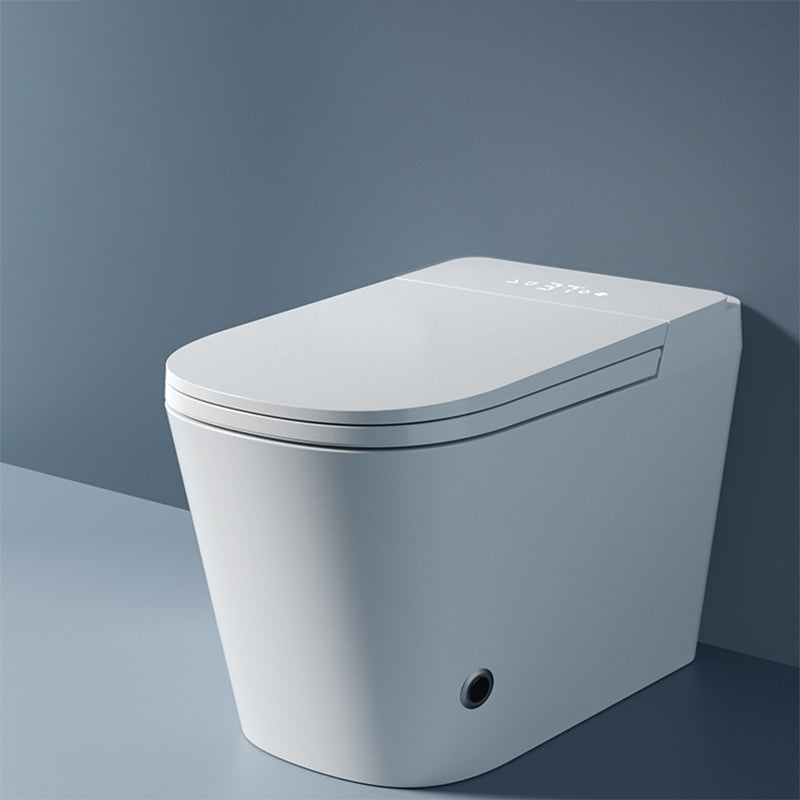 Contemporary Floor Mount Bidet Foot Sensor Elongated White Heated Seat